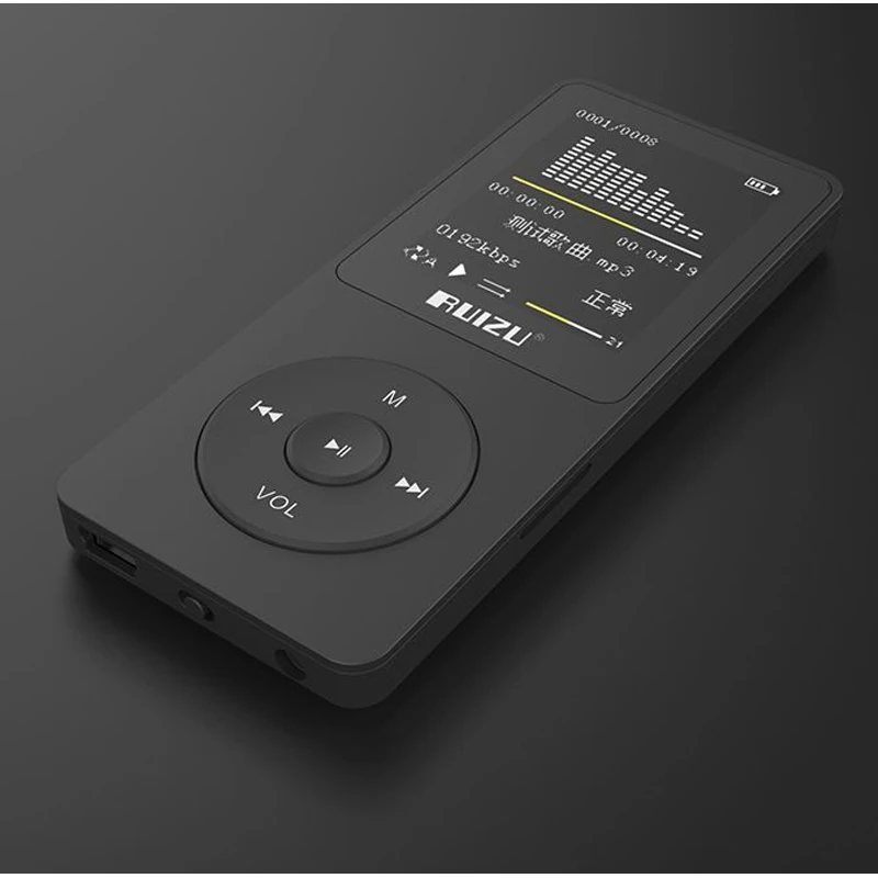 Ультратонкий MP3-плеер ruidu X02 на английском языке с памятью 4 Гб и экраном 1,8 дюйма, возможность воспроизведения 80 ч с fm-радио, электронная книга