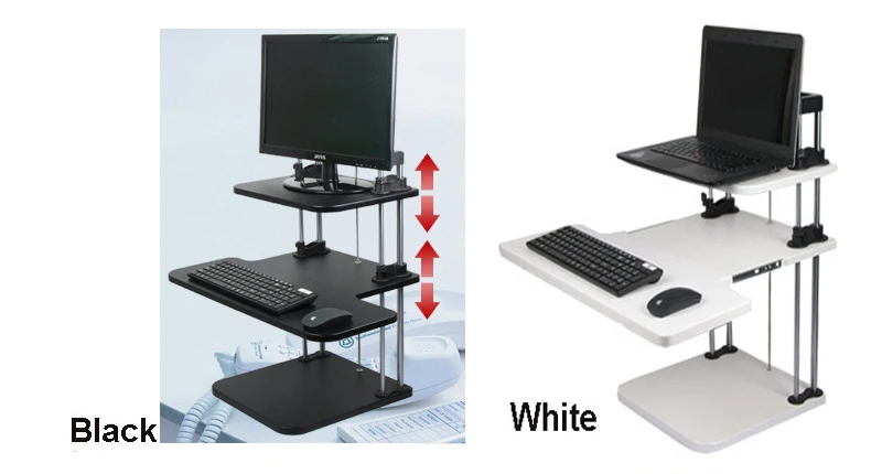 Sit/Stand стол стояк три уровня регулируемая высота легкий стоящий ноутбук стол ноутбук/планшет/стойка-держатель для монитора