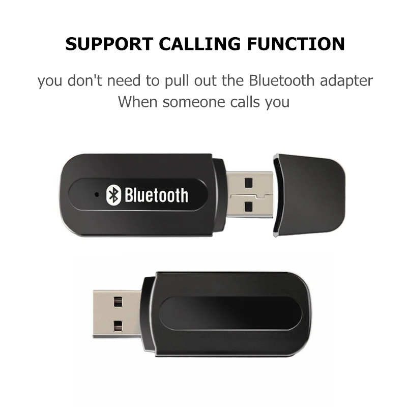 Приемник Bluetooth A2DP ключ музыке стерео аудио приемник Беспроводной USB адаптер для автомобиля AUX Android/IOS мобильный телефон 3,5 мм Jack