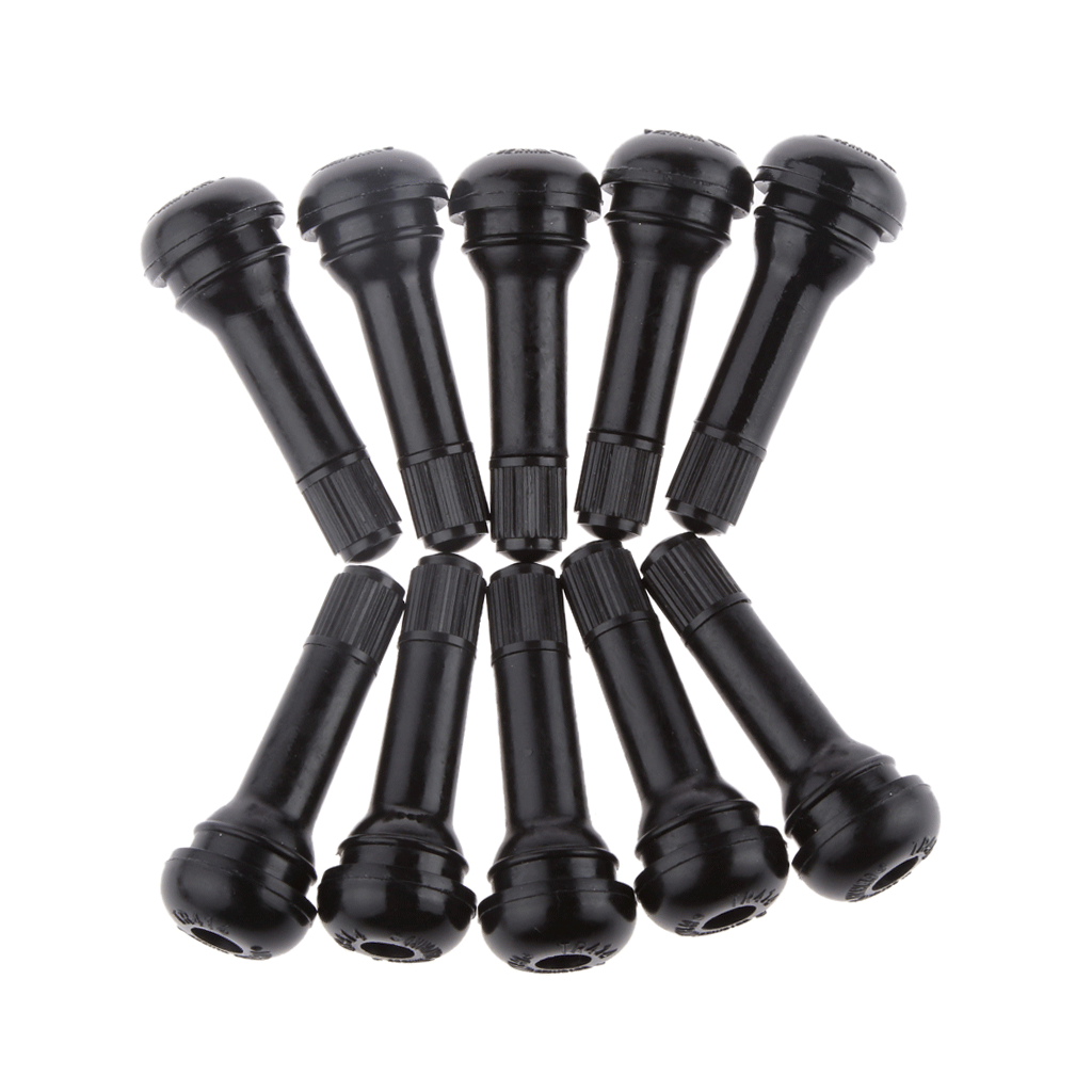 10PCS NEW TR414 RUBBER & ZINC SNAP IN TUBELESS CAR TYRE VALVE + DUST CAP Valvula del neumatico valve à pneus 