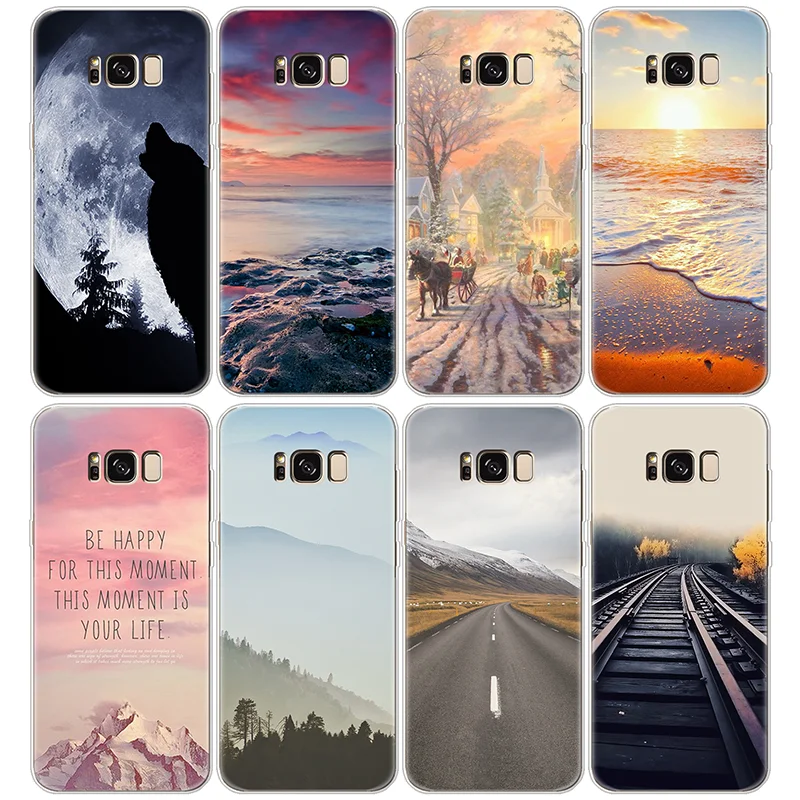 

Scenery Road Cover For Samsung Galaxy J2 J3 J5 J7 Prime S6 S7 Edge S8 S9 Plus A3 A5 A6 A8 Note 8 9 2016 2017 2018 TPU Funda Case