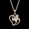 Trendy Cubic Zirconia Butterfly Heart Necklace Pendant Women Gold Color Neck Chain For Women Jewelry collier femme 2022 ► Photo 3/3
