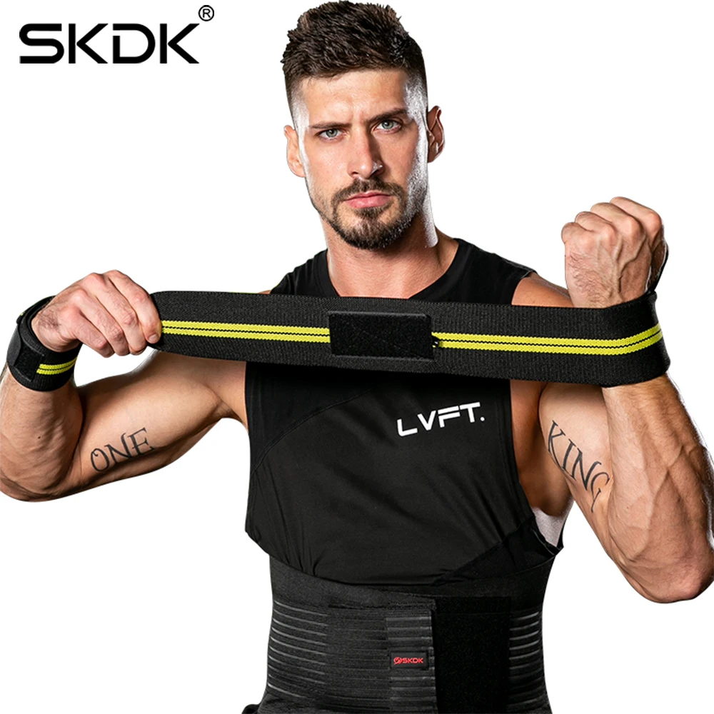 

SKDK Nylon Wristband Elastic Wrist Wraps Bandages Weight Lifting Breathable Grip Barbell Support Straps Hand Protector Wristband