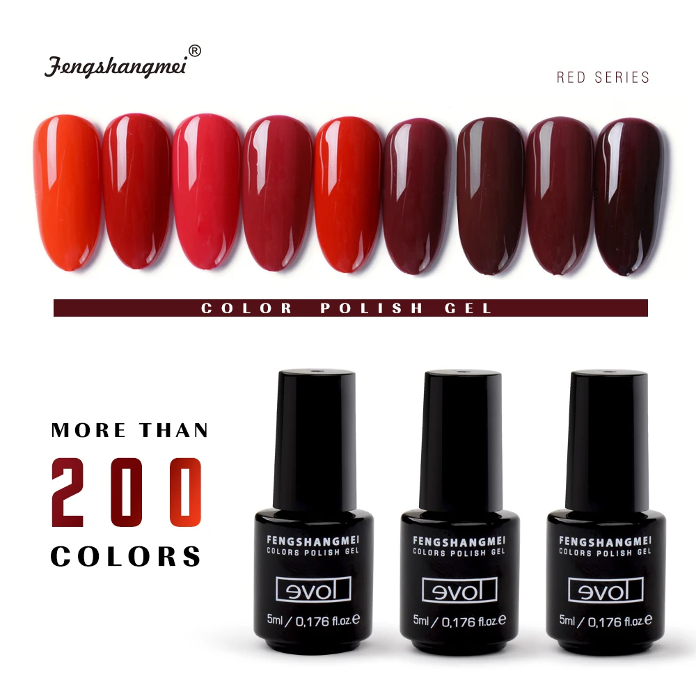 

Fengshangmei 5ml Gellak 225 Colors Long Lasting Gel Varnish Nail Art Easy Soak Off Gel Nail Polish