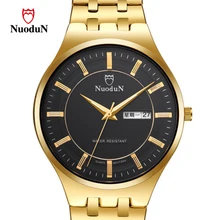 New Top Brand Luxury Gold Watch Men Women Lovers' Wristwatches Stainless Steel Waterproof Clock Date Couple Quartz Watches 2044 