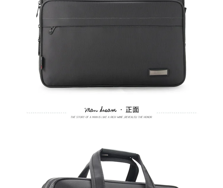 Качественный темно-серый Оксфордский деловой 14 дюймовый плечевой ремень для ноутбука, водонепроницаемый мужской портфель для путешествий
