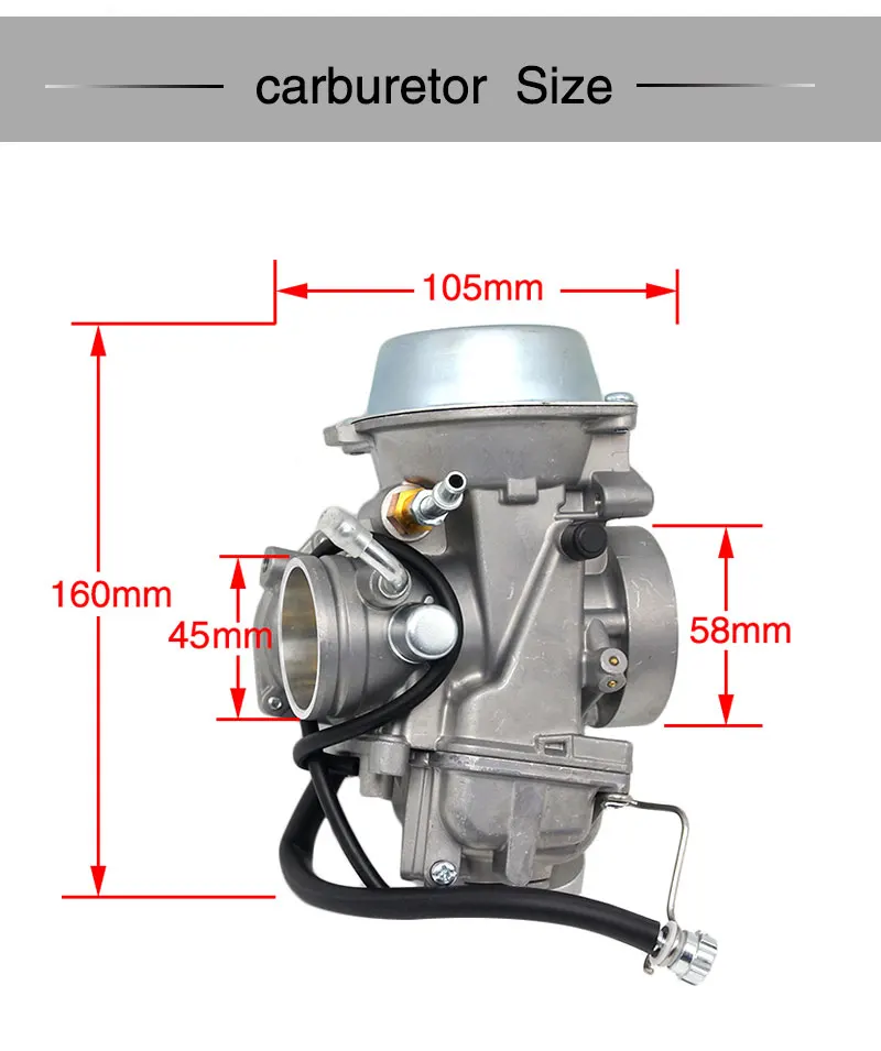 ZSDTRP PD40J 40 мм мотоциклетный карбюратор вакуумный карбюратор для POLARIS 500 Magnum Outlaw 500 для 400cc до 600cc Racing ATV Carb