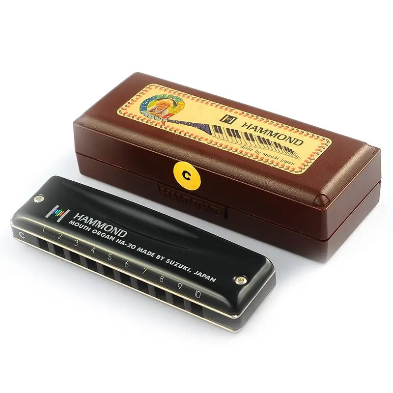 Suzuki HA-20 Promaster Hammond Professional 10-Hole Diatonic Harmonica /  HA20 Blues Harp , Key of C - AliExpress