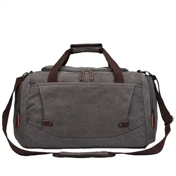 

Canvas Duffle Bag, 35L Large Capacity Travel Duffel for Overnight Weekend Luggage Men Women Multifunction Tote Shoulder Bag