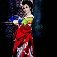 Джиу Сян Гонг фотографии костюм великолепный кимоно кран костюм гейши японского Для женщин