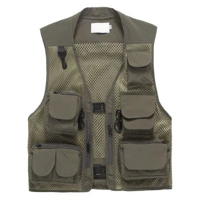 

2019 the middle men's fishing vest V-neck collar photography vest outdoor casual vest male summer outdoor multifunctional
