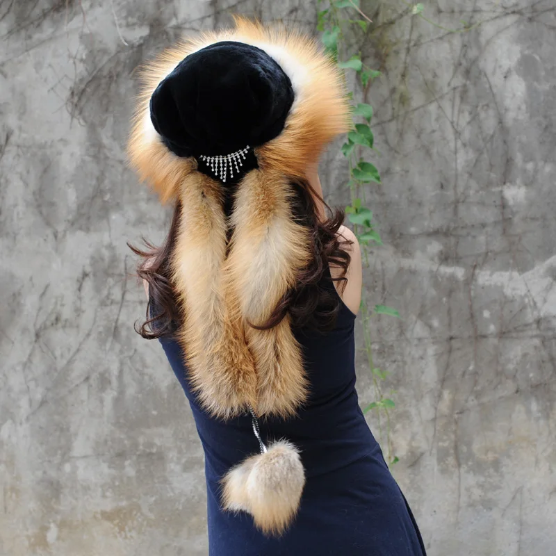 mad bomber trapper hat CX-C-175B New Design China Supplier 2017 Winter Women White Hat Warm Fox Fur Lady Hat Russian Hat mens leather bomber hat