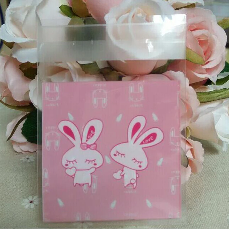 100pcs/pack Cute Baking Package Cookie Bag Chocolate Handmade Soap Snack Candy | Дом и сад