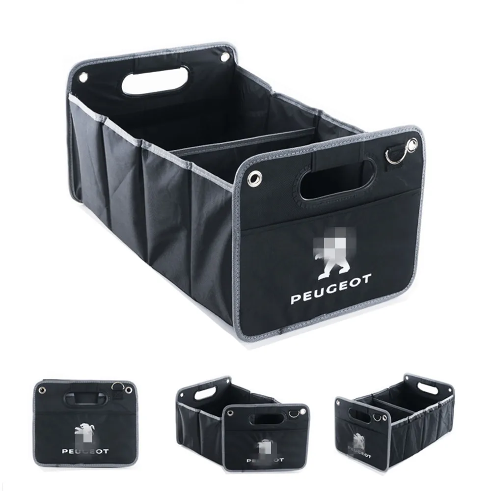 

Car Trunk Storage bag foldable Container Box For Peugeot 307 206 308 407 508 2008 207 208 3008 Tools Organizer car Accessories