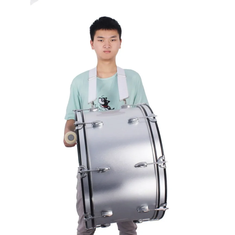 White Snare Drum Shoulder Strap Adjustable Nylon Bass Drum Shoulder