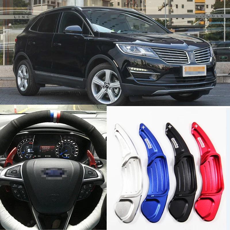 

tommia 2pcs Steering Wheel Aluminum Shift Paddle Shifter Extension For Lincoln mkc 13-18 Car-styling