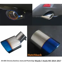 Per Mazda 3 Axela M3 2014 2015 2016 2017 copertura del silenziatore esterno end tubo di scarico dedicare in acciaio inox di scarico punta coda di 1 pcs