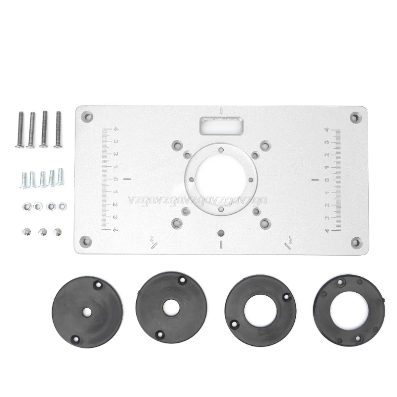 700C алюминиевый фрезерный стол вставная пластина+ 4 кольца винты для деревообработки скамейки J16 19 Прямая поставка