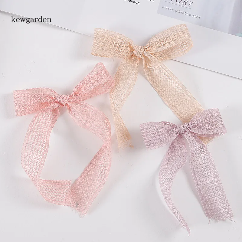 Kewgarden Wholesale 28mm Hollow Satin Ribbons Handmade Tape DIY Hair Bowknot Ribbon Packing Riband Webbing 20 Yards / lot