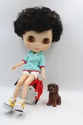 Blygirl кукла blyth куклы 30 см, 1/6 черный взрыв головы короткие волосы, уличная мода модели