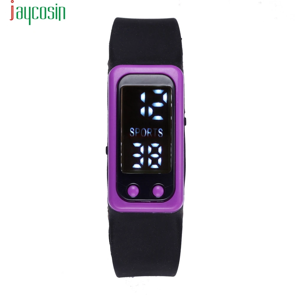 

JAYCOSIN Purple 3bar Sport Fitness Watch Pedometer Run Step Walking Calorie Counter watch Newly Digital LCD WristBand SE0805