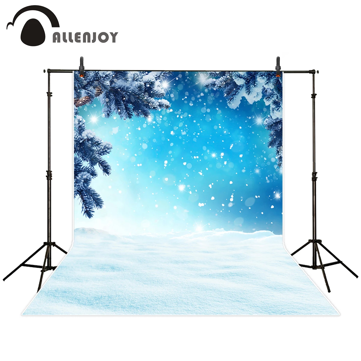 Allenjoy фон для фотосъемки с Рождеством зимой снег Блестящий Фон фотостудии новый