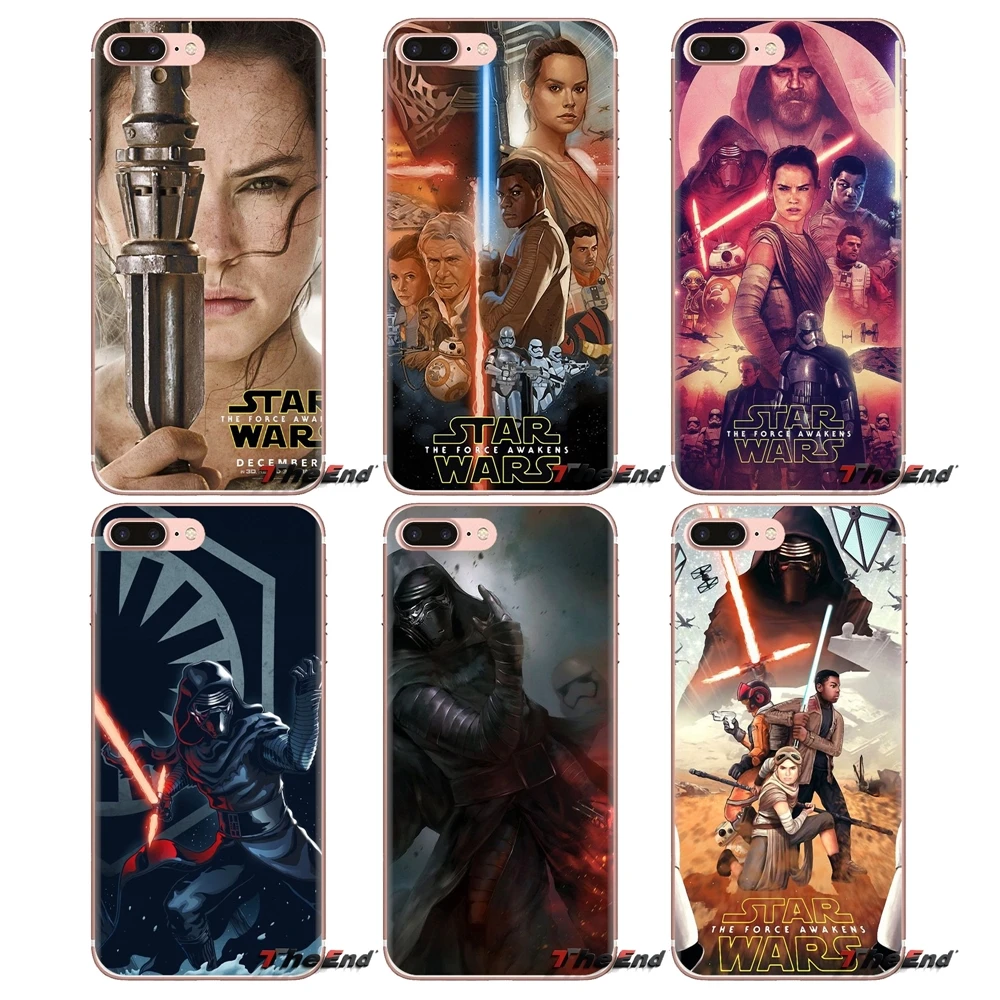 For Huawei Mate Honor 4C 5C 5X 6X 7 7A 7C 8 9 10 8C 8X 20 Lite Pro Star Wars The Force Awakens Transparent TPU Cases |