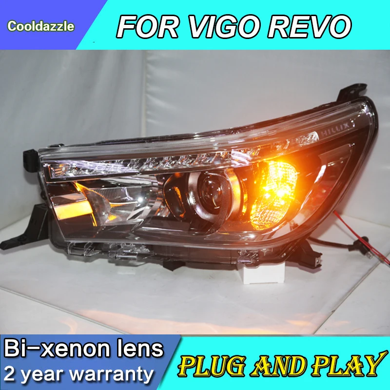 

For TOYOTA HILUX VIGO REVO LED Head Lamp Headlight 2015 Year With Daytime Running Lights LED DRL