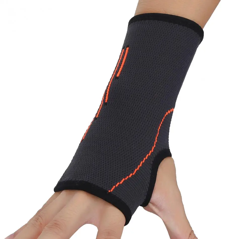 1 предмет черный унисекс спортивные для ладони и запястье Поддержка для ладони руки запястье Поддержка перчатка эластичный Расчалка рукавом спортивные повязки
