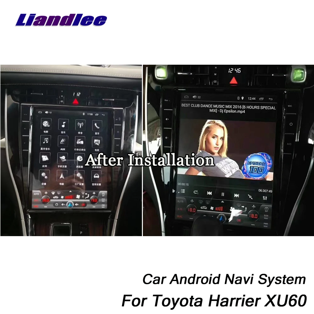 Sale Liandlee Android For Toyota Harrier XU60 2013~2018 Original Tesla Style Radio Carplay GPS BT Wifi Navi MAP Navigation Multimedia 4
