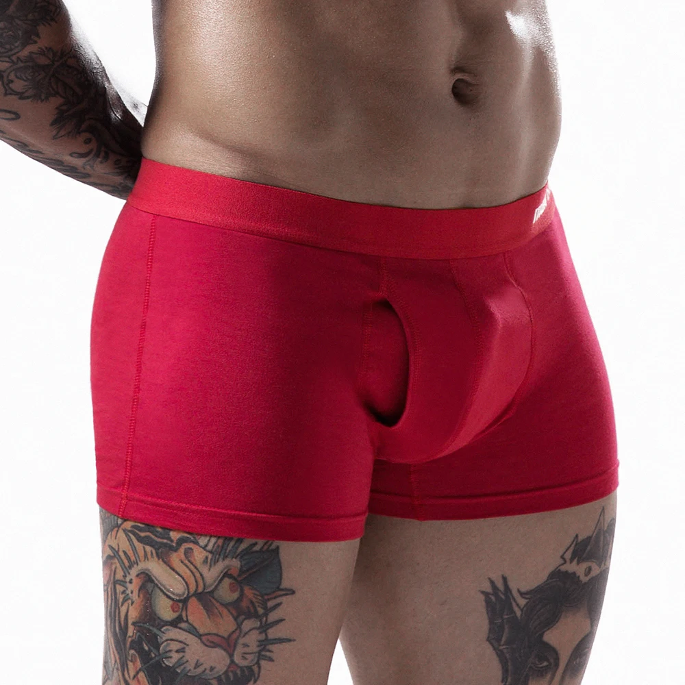 Cotton Mens Underwear Boxers Open Front Panties for Men Man Boxer Underwear Cuaces Calzoncillos