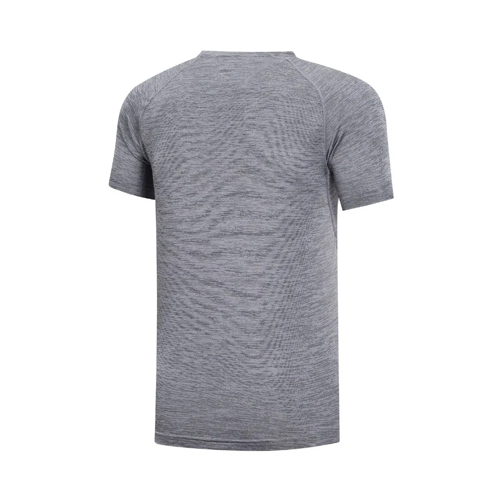Клиренс) Li-Ning Мужская футболка для бега, сухая, дышащая, полиэстер, футболки с подкладкой, облегающая, Спортивная футболка, топы ATSN203 MTS2858