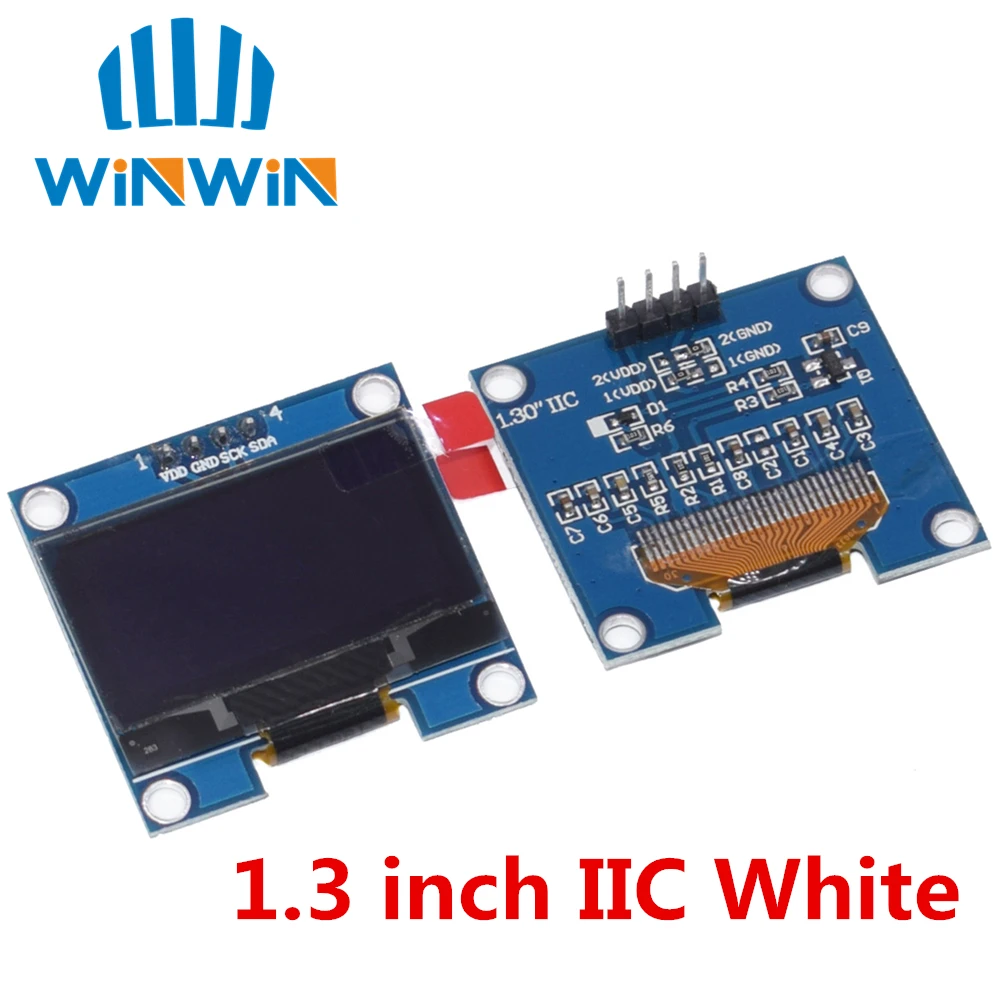 1 шт. 1,3 дюйма O светодиодный модуль белый/синий SPI/IIC IEC Коммуникационный Цвет 128X64 1,3 дюйма O светодиодный ЖК-дисплей светодиодный модуль 1," O светодиодный модуль - Цвет: 4pinIIC-White