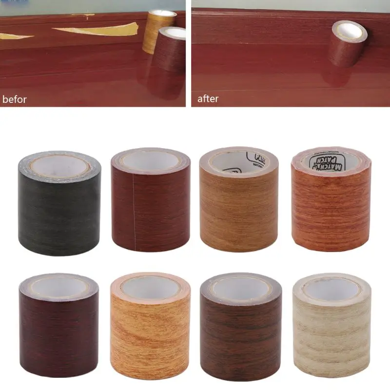 5 м/рулон реалистичной древесины ремонт Adhensive клейкая лента 8 цветов для мебели