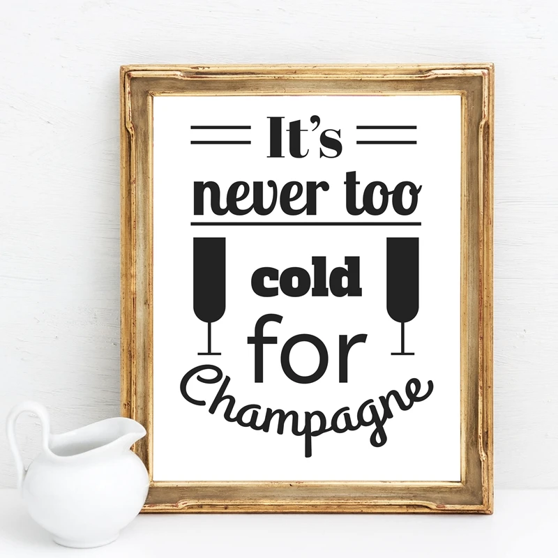 champagne and wine wall prints