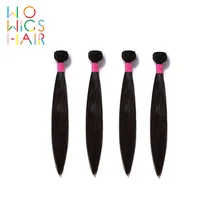 WoWigs волосы индийские прямые волосы для наращивания человеческих волос Плетение 4 шт пучки волос Remy сделки натуральный цвет