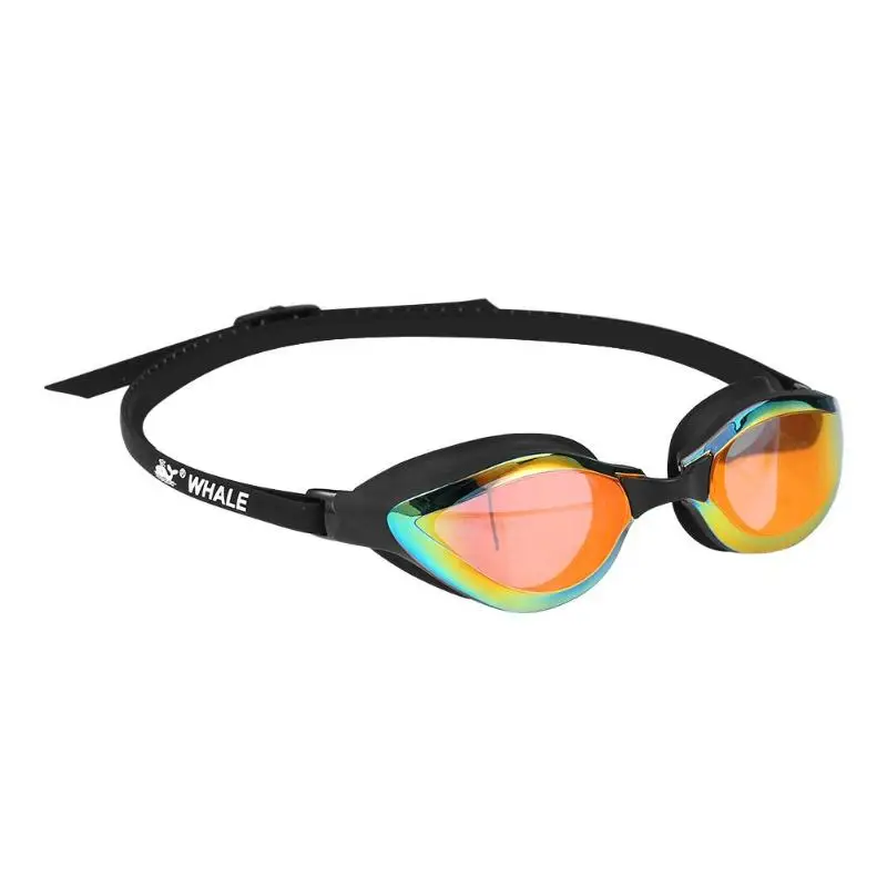 Мужские и женские профессиональные гальванические плавающие противотуманные очки с защитой от ультрафиолетовых лучей Водонепроницаемые очки для плавания - Цвет: Оранжевый
