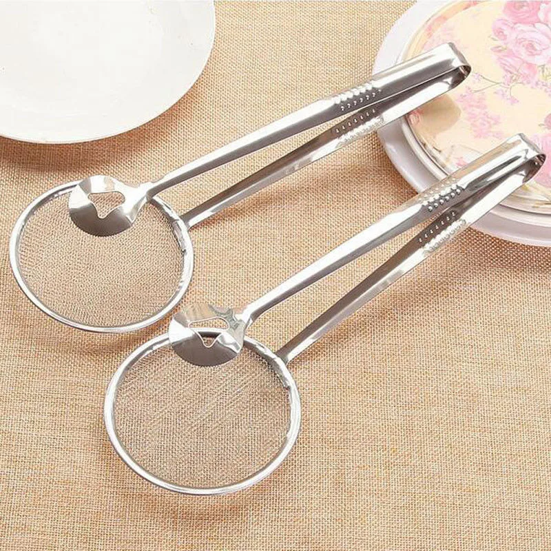 Multi-functional Filter Spoon With Clip Food Kitchen Oil-Frying Salad BBQ Filter Practical Kitchen Accesories Tools Popular