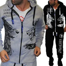 Zogaa/Новые Брендовые мужские комплекты, Модный осенне-весенний спортивный костюм, толстовка, спортивные штаны, Мужская одежда, комплекты из 2 предметов, облегающая спортивная одежда