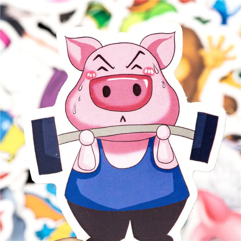50 шт. милые Мультяшные Животные наклейки Kawaii Фламинго динозавр Скрапбукинг