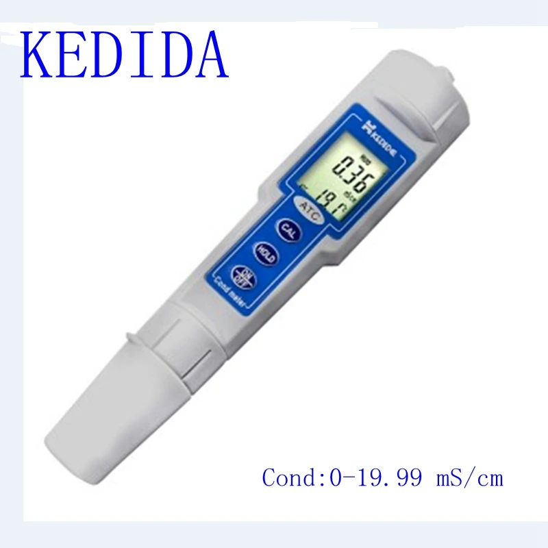 Водонепроницаемый Цифровой Измеритель проводимости KEDIDA 0 ~ 19 99 mS/cm ATC лабораторный