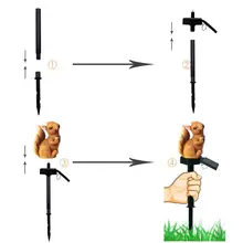 Солнечный газон лампа поддельная Белка-узор светодиодный водонепроницаемый открытый декоративный фонарь для сада пряжи