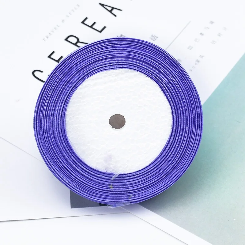 25 ярдов 15 мм шелковый атлас ленты принадлежности для шитья лента ручной работы ремесла материалы подарочная упаковка поставки Свадебный домашний декор - Цвет: 16