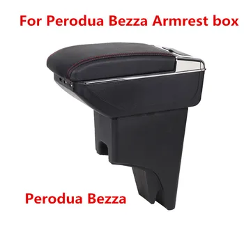 

For Perodua Bezza Armrest box central Store content box with cup holder ashtray with USB interface