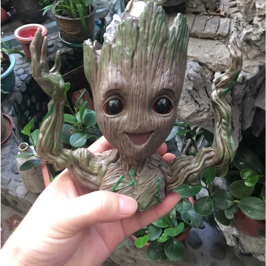 

New Pot Skull Flower Vase Handmade Baby Action Figure Penholder Resin Anime Kawaii Twig Guardians Vessel Antistress Tree Men