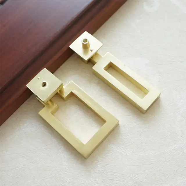 Online Shop Square Gold Cabinet Handle Door Knob Dresser Knobs