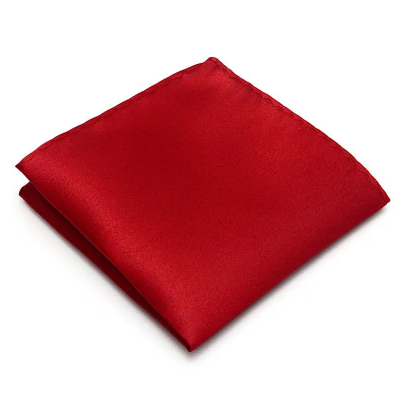 Мужские Простые карманные квадратные блестящие носовые платки, настольный Мочалка для салфеток Noserag Snot-rag банданы для свадьбы 38 цветов - Цвет: 37 red