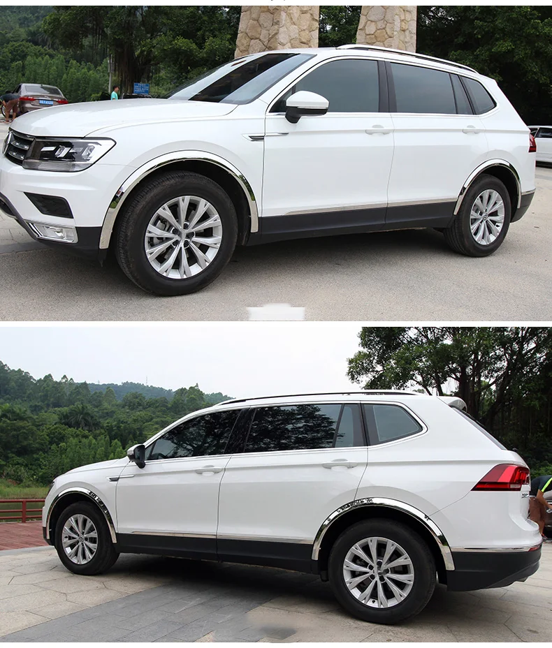 Для Tiguan второго поколения- шины колеса-арки отделка колеса брови арки декоративные полосы колеса бровей протектор установки