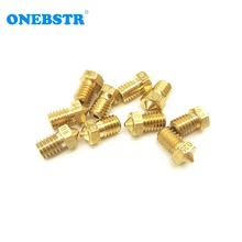 10Pcs lot E 3D M6 Threaded Copper Nozzle 0 2 0 25 0 3 0 35