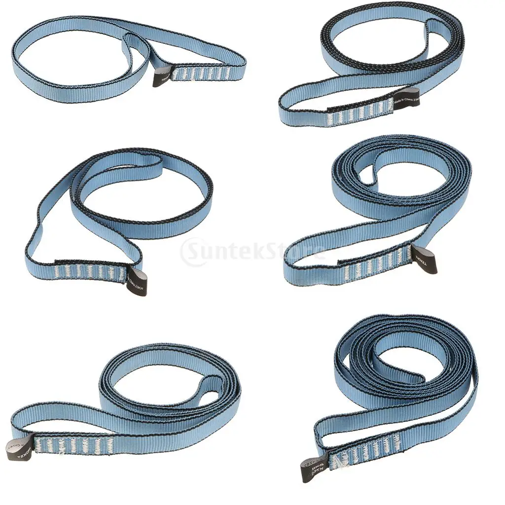 MagiDeal 23KN Climbing Sling Fall Protection Rescue Safety Webbing Strap Belt Mountaineering Rappelling Safe Wide Rope